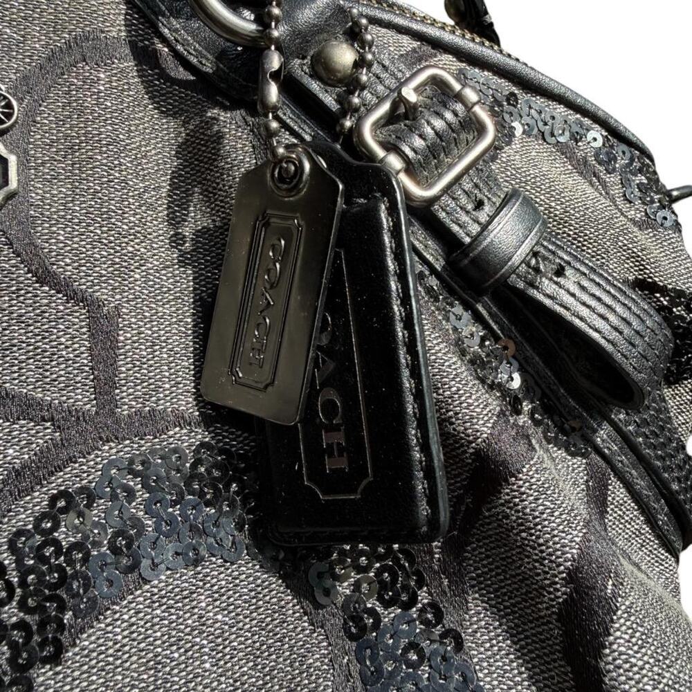 Coach Madison Sequin OP Art Satchel Top Handle - Picture 6 of 12